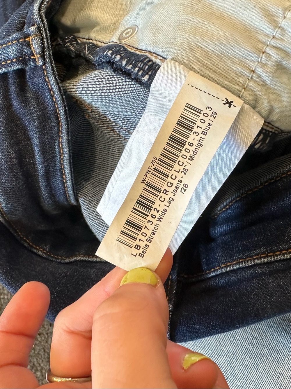 Quince “Bella Stretch” High Rise Wide Leg Dark Wash Midnight Blue Jeans 29 Short - Picture 7 of 9